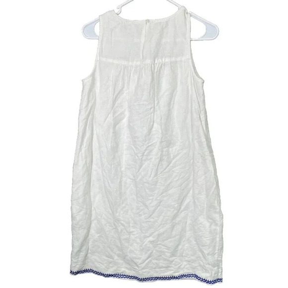 J.Crew Cotton Linen Shift Dress Floral Embroidered Size XXS Boho Peasant Cottage - Picture 3 of 7